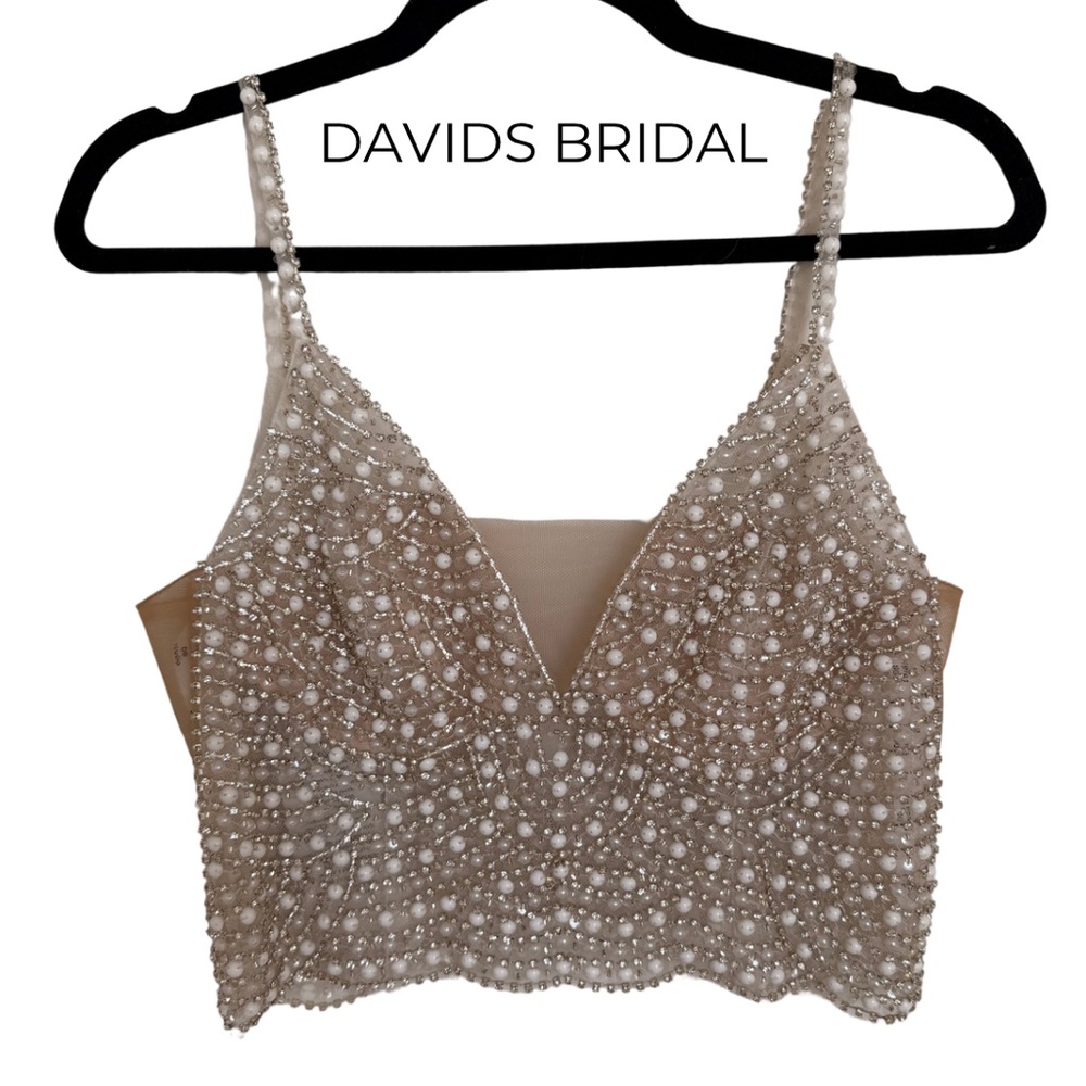 David’s Bridal Beaded Top size 6